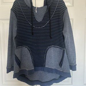 Free People Walk The Line Hoodie Sweatshirt XS